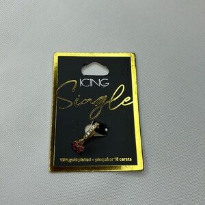 Icing Floral Hoop Single Earring Gold